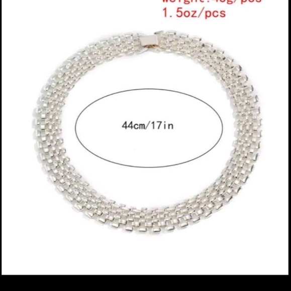 EXAGGERATED CHUNKY THICK CHAIN NECKLACE - Picture 5 of 5